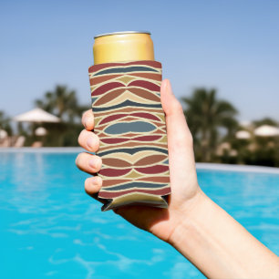 Enfriador De Latas Slim Diseño de estilo de vidrio tintado opaco geométric