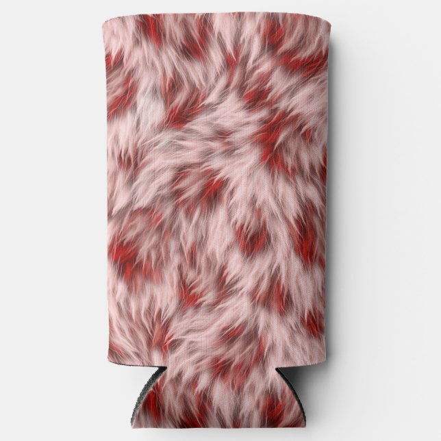 Enfriador De Latas Slim Diseño de la textura de tela marrón para 19797 (Anverso)