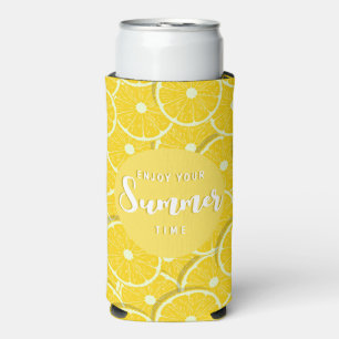 Enfriador De Latas Slim Disfrute de las lonchas Lemons Lime en verano