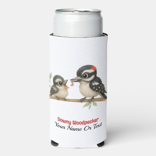 Enfriador De Latas Slim Downy Woodpecker (Frente Agua con Gas)