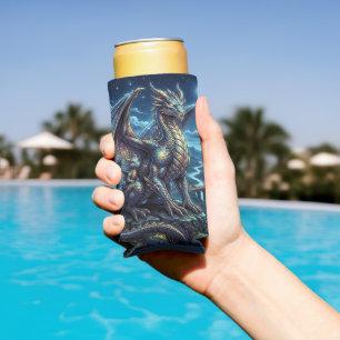 Enfriador De Latas Slim Dragones celestiales bajo la luz de la luna y cast
