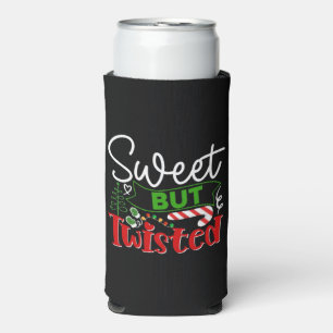Enfriador De Latas Slim Dulce Pero Divertido Caramelo De Navidad Torcido