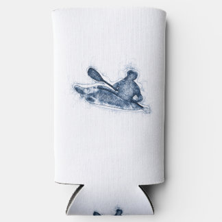 Enfriador De Latas Slim Dynamic Whitewater Kayaker Line Art