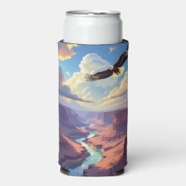 Enfriador De Latas Slim Eagle Flying over a Canyon