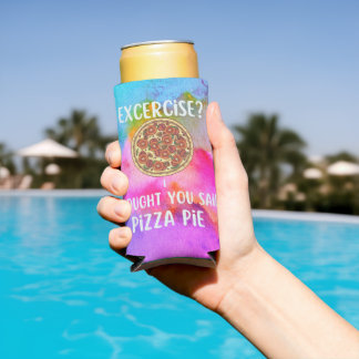 Enfriador De Latas Slim Ejercicio Que Pensé Que Dijiste Pizza Pie 12oz