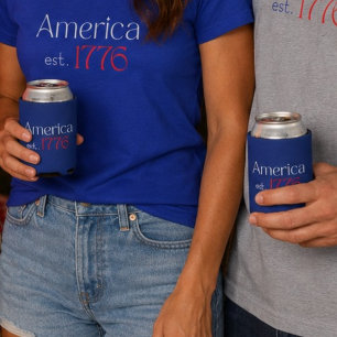 Enfriador De Latas Slim El 250 cumpleaños de América est 1776 Tipografía A