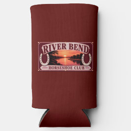 Enfriador De Latas Slim El Can Coozie del RiverBend HorseShoe Club