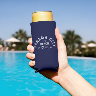 Enfriador De Latas Slim El destino personalizado del Beach Club Deep Blue