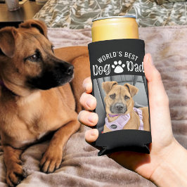 Enfriador De Latas Slim EL MEJOR PAPÁ DE PERRO DEL MUNDO 2 Fotos Huella de
