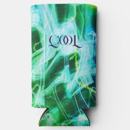 Enfriador De Latas Slim Electric Light Lines Gradient Abstract.