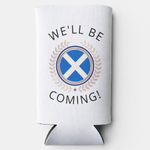 Enfriador De Latas Slim Elegant We'll Be Coming Insignia de la bandera d