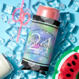 Enfriador De Latas Slim Elegante celebración del 24° Aniversario del Boda