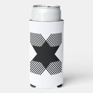 Enfriador De Latas Slim Elegante comienzo en monograma de letra X