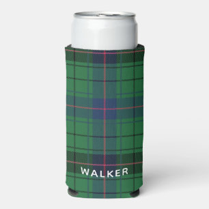Enfriador De Latas Slim Elegante Cuadro Rústico Tartán de Davidson