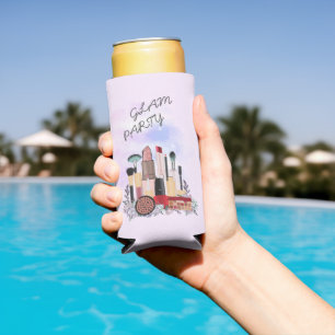 Enfriador De Latas Slim Elegante glamur de artista Rubor Girly Pink