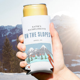 Enfriador De Latas Slim En Las Pistas Esquí De Nieve Fin De Semana De Bach