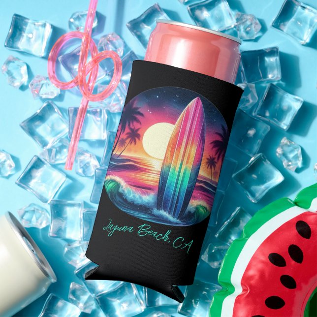 Enfriador De Latas Slim Escape de Surfboard- (Verano in situ)