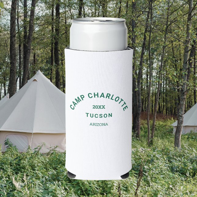 Enfriador De Latas Slim Escudo Verde del Bosque del Campo Temático Bachelo (Subido por el creador)