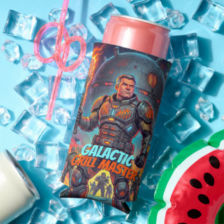 Enfriador De Latas Slim Espacio de Arte Pop Cómic Parrilla Galáctica Maest