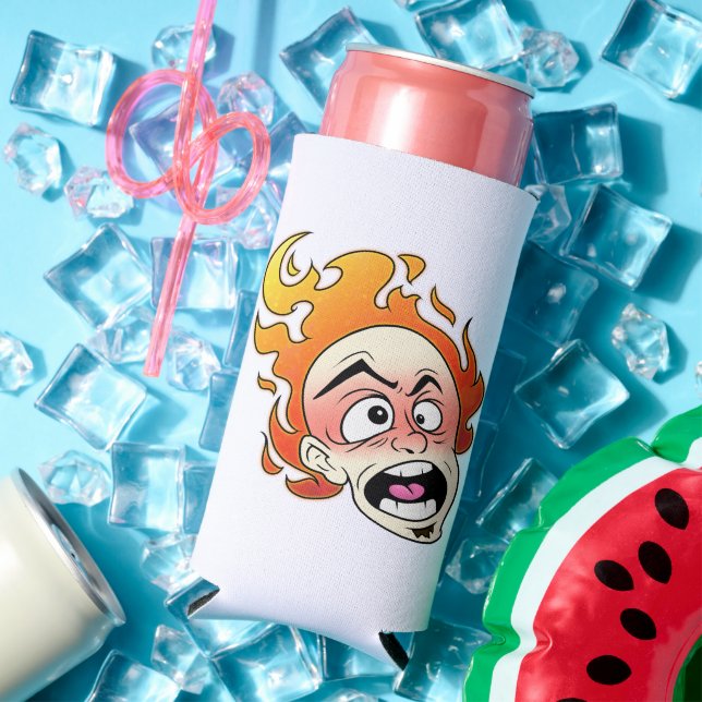 Enfriador De Latas Slim Espuma de fuego Scovillelicous Slim Seltzer Refrig (Verano in situ)