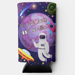 ENFRIADOR DE LATAS SLIM ESTÁ MÁS ALLÁ DE LAS ESTRELLAS, ASTRONAUTA