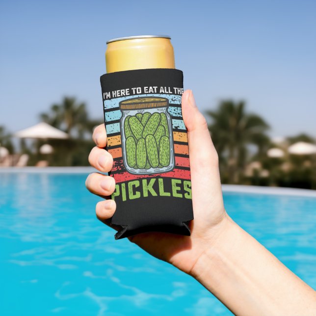 Enfriador De Latas Slim Estoy aquí para comer todos los piquetes (Piscina in situ)