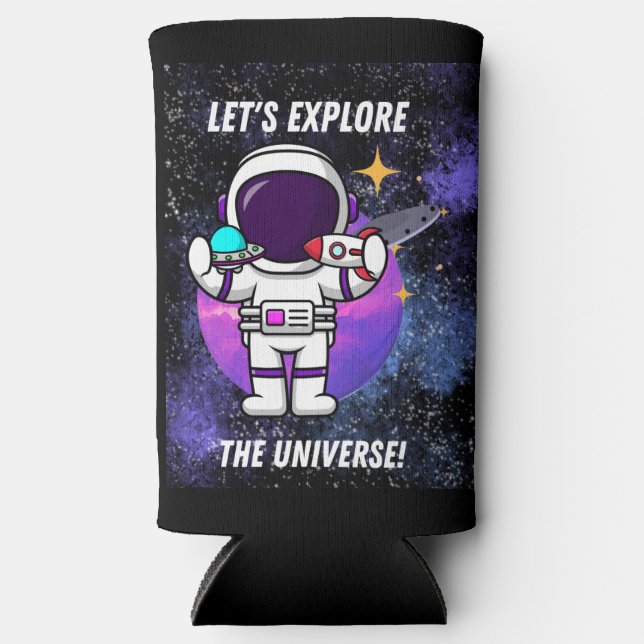 Enfriador De Latas Slim exploremos el universo (Anverso)