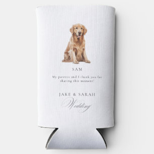Enfriador De Latas Slim Favor de boda divertido de mascota acuarela