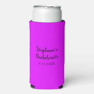 Enfriador De Latas Slim Favor de la fiesta de la soltera Boda púrpura rosa