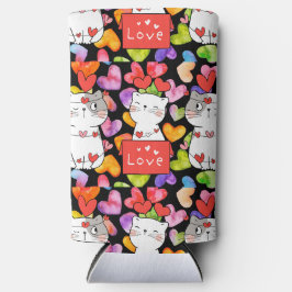 Enfriador De Latas Slim felinos valentinos felices