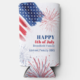 Enfriador De Latas Slim Feliz 4 de julio Día de la Independencia, BBQ de l