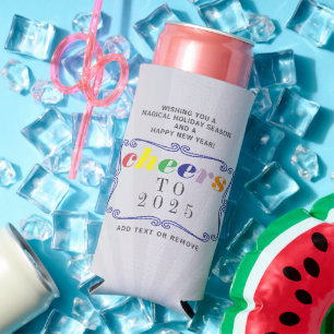 Enfriador De Latas Slim Feliz Año Nuevo 2025