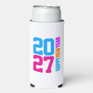 Enfriador De Latas Slim Feliz Año Nuevo 2027-34568