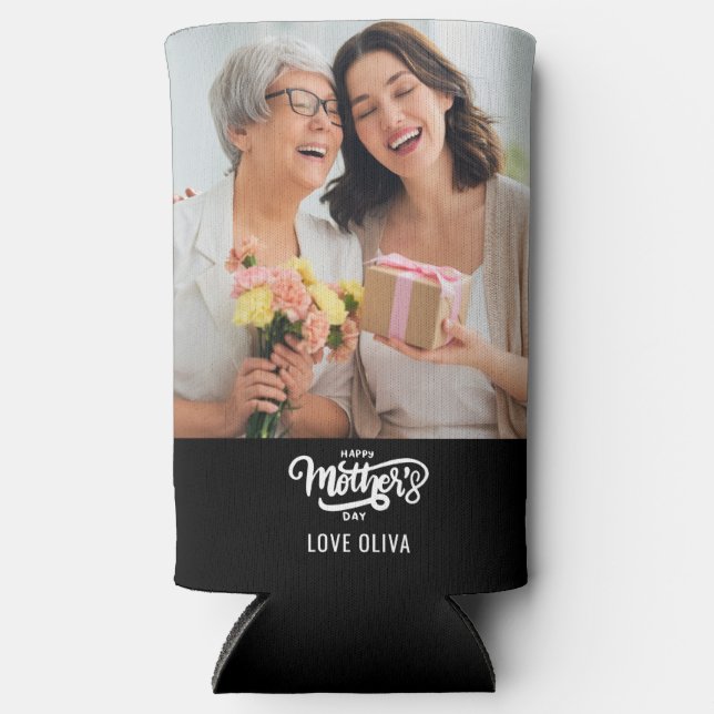 Enfriador De Latas Slim Feliz Día de la Madre (Anverso)