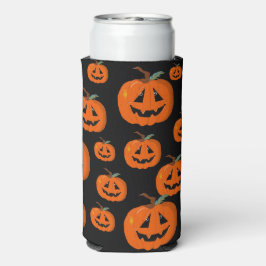 Enfriador De Latas Slim Feliz Halloween Jack O Lantern Arte ilustrativo