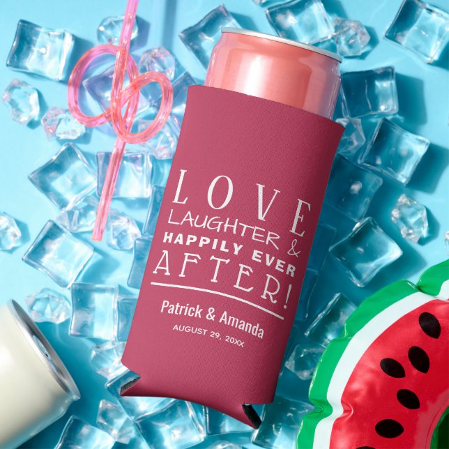Enfriador De Latas Slim Feliz Nunca Después De La Boda De MAGNETA (Verano in situ)