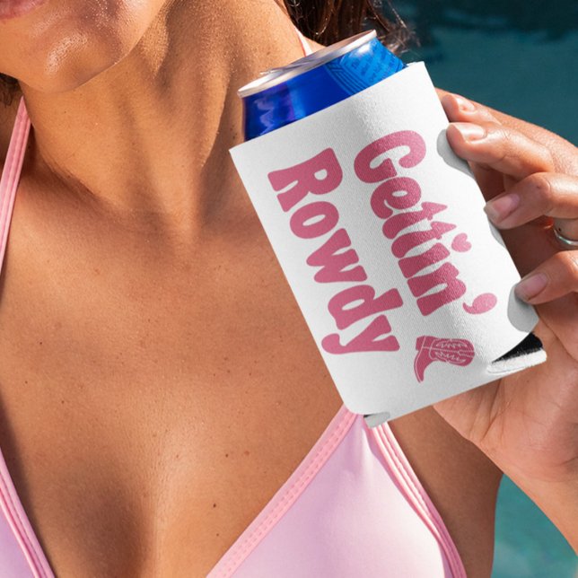 Enfriador De Latas Slim Fiesta de bachillerato rosa "Gettin’ Rowdy" (Subido por el creador)