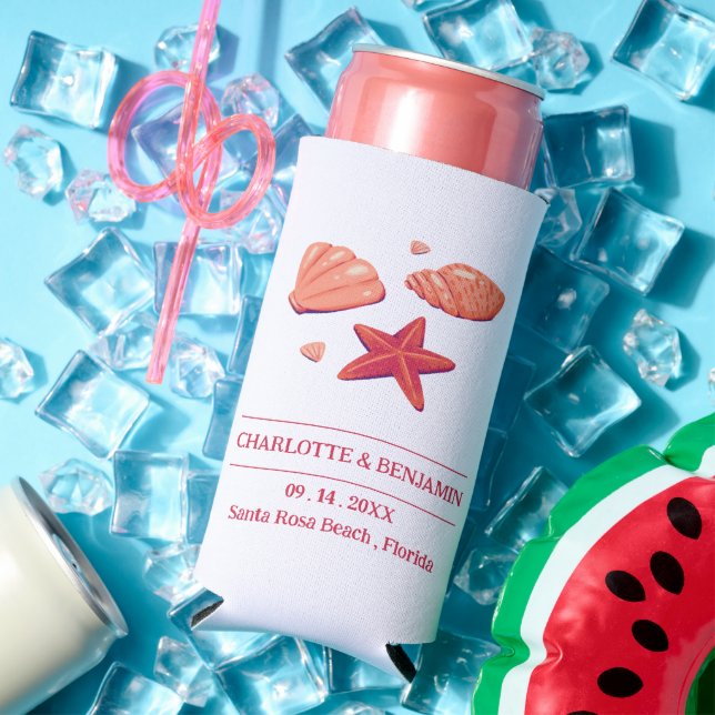 Enfriador De Latas Slim Fiesta de bodas rusticas en la playa (Verano in situ)