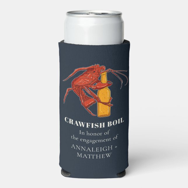 Enfriador De Latas Slim Fiesta de compromiso de mariscos con cangrejos de  (Frente Agua con Gas)
