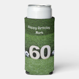 Enfriador De Latas Slim Fiesta de cumpleaños número 60 del fútbol