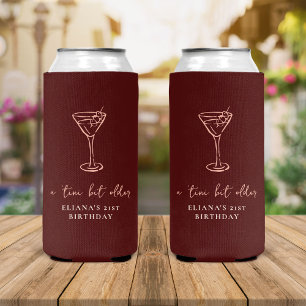 Enfriador De Latas Slim Fiesta de cumpleaños personalizada de más edad de 