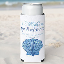 Fiesta de Soltera Personalizada Blue Shell Costera