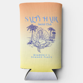 Enfriador De Latas Slim Fiesta veraniego de sirvienta dorada