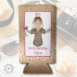 Enfriador De Latas Slim Fin de semana de Personalizado y Chicas étnicos l