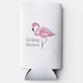 Enfriador De Latas Slim Flamingo rosa Fabulous