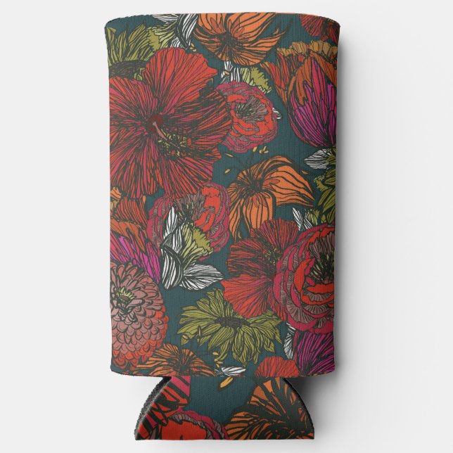 Enfriador De Latas Slim Flower Medley (Anverso)