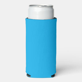 Enfriador De Latas Slim Fondo azul brillante sólido