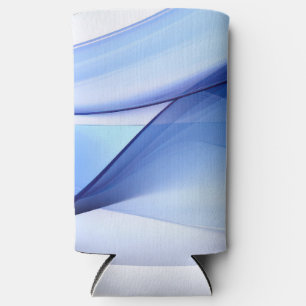 Enfriador De Latas Slim Formas transparentes de color azul y lavanda