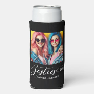 Enfriador De Latas Slim Foto moderna de Bestie blanco negro personalizada
