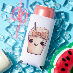Enfriador De Latas Slim Frappe Sonriente Kawaii